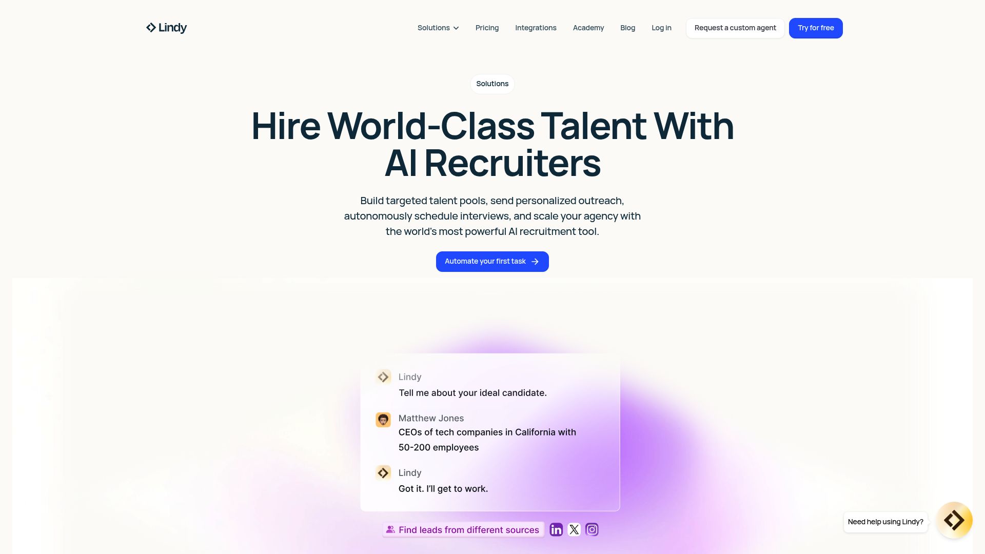 Lindy.ai Interface