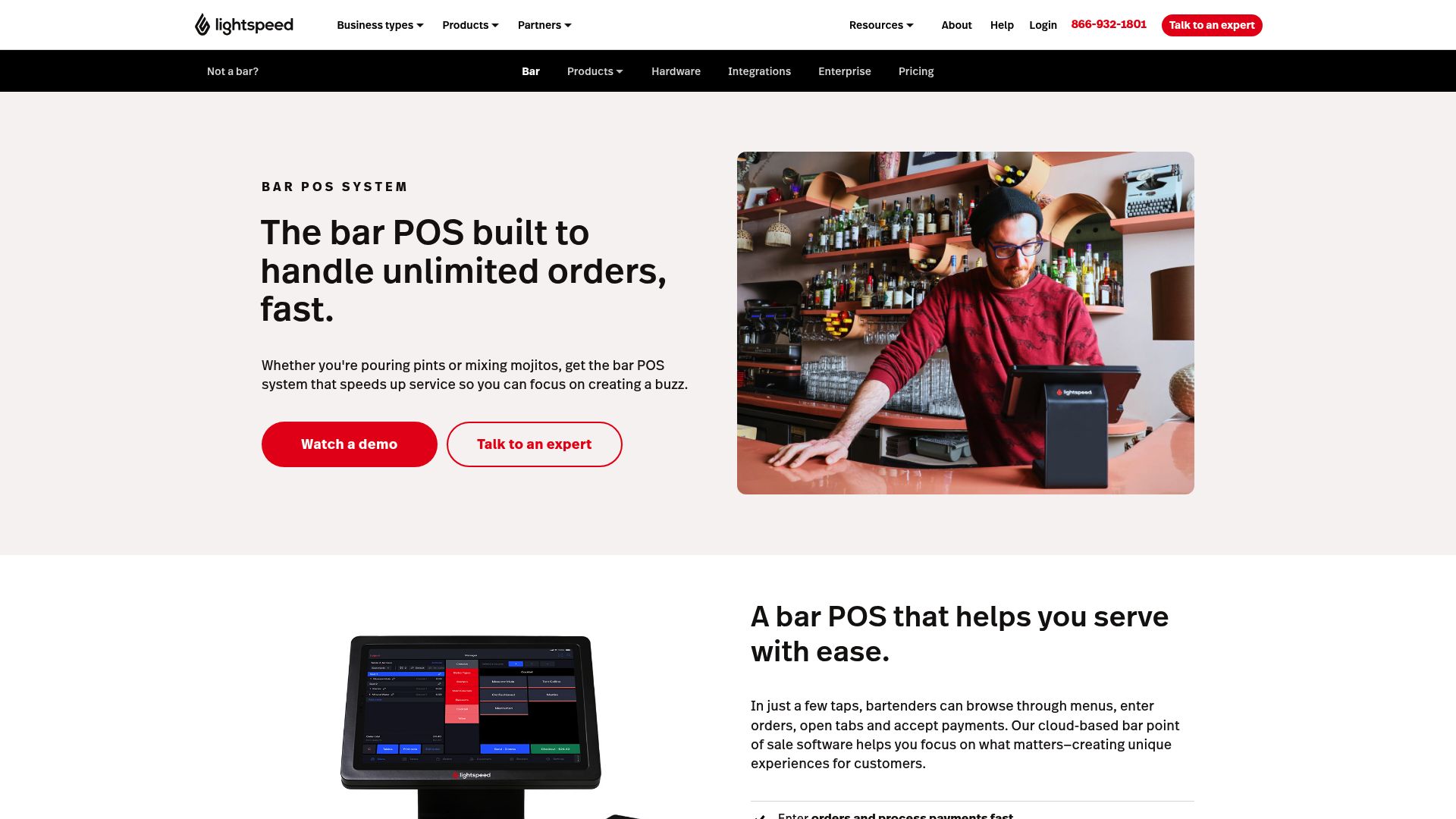 Lightspeed Commerce Analytics Screen