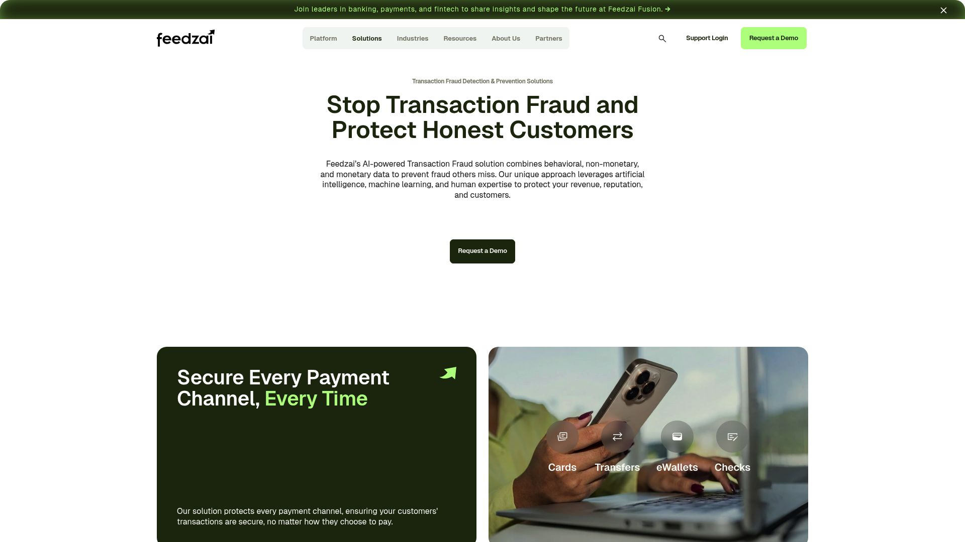 Feedzai RiskOps platform for fraud prevention