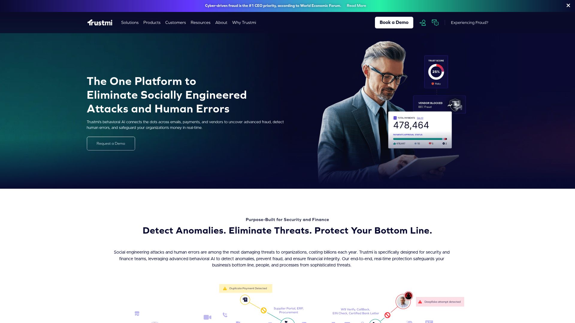 Trustmi B2B payment security platform